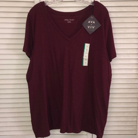 Ava & Viv Tops - NEW AVA & VIV Plus Size V Neck